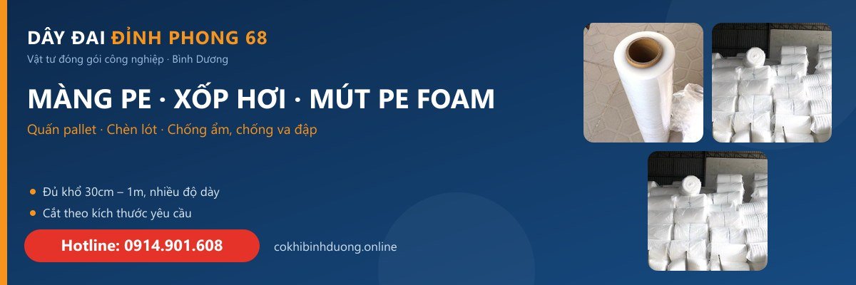 Màng PE, xốp hơi, mút PE Foam - Đỉnh Phong 68
